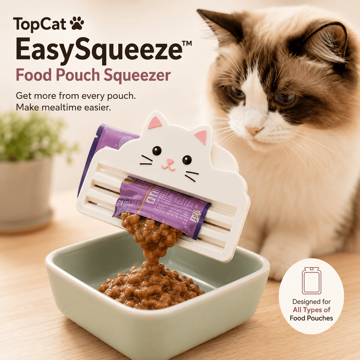 TopCat EasySqueeze™ Food Pouch Squeezer - TopCat.BG
