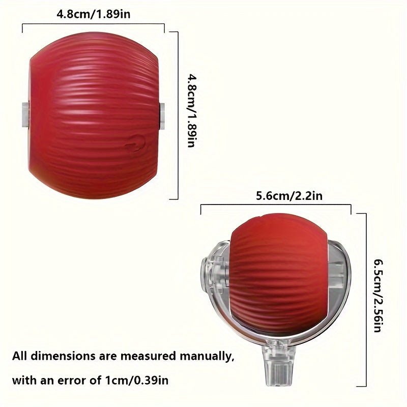 Striped USB Rechargeable Cat Toy Ball with Auto - Play Feature - Durable Plastic, Ideal for All Breeds - TopCat.BG