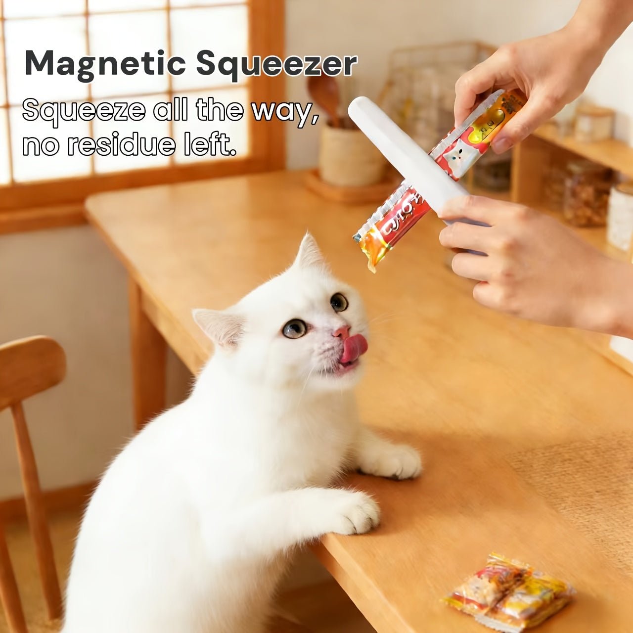 Cat Treat Squeezer – Mess-Free Feeding Tool for Wet Treats & Purees - TopCat.BG