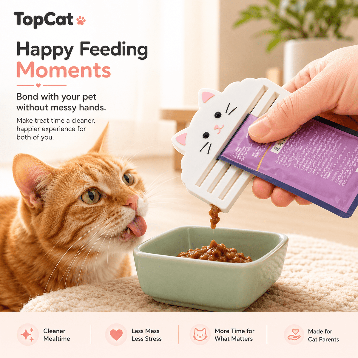 TopCat EasySqueeze™ Food Pouch Squeezer - TopCat.BG