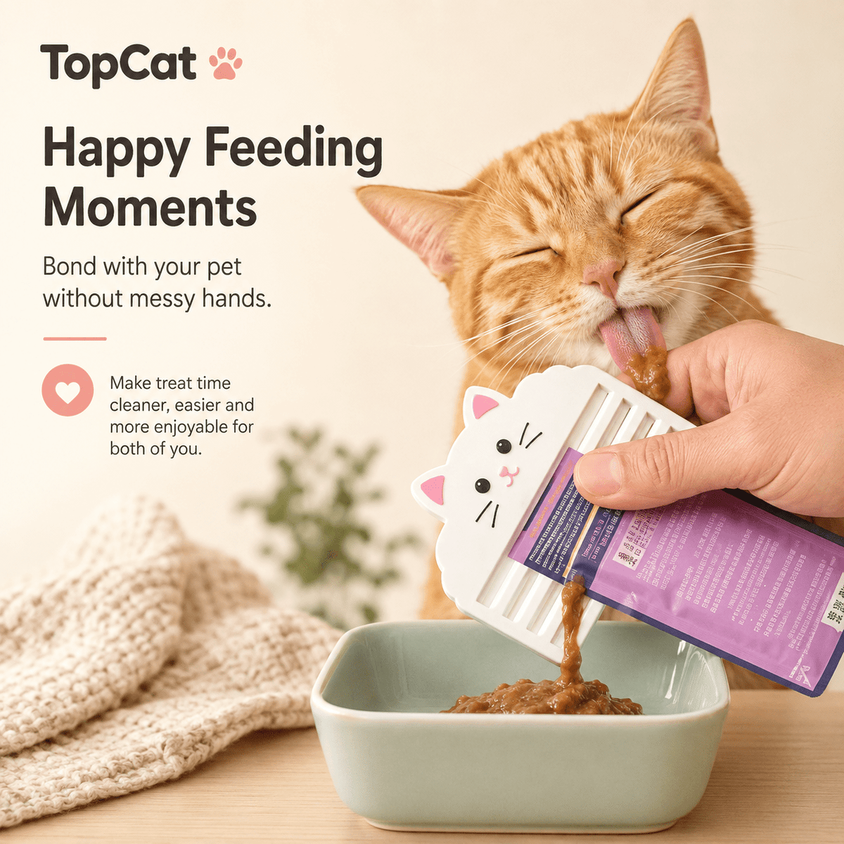 TopCat EasySqueeze™ Food Pouch Squeezer - TopCat.BG