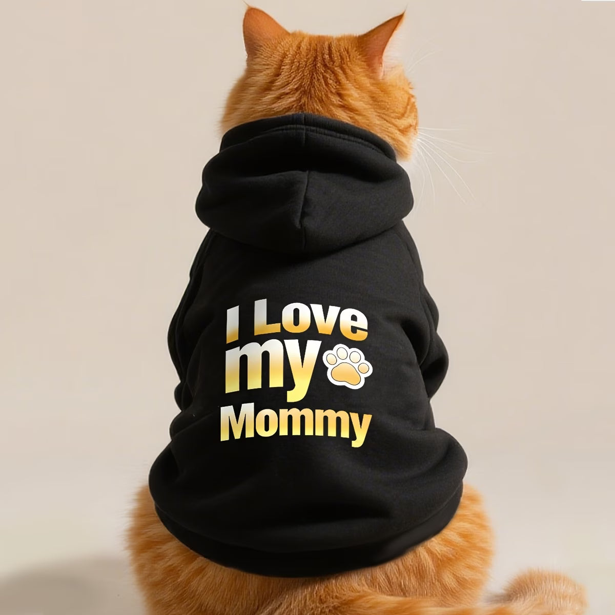 Топло Худи за Котка - I love my Mommy
